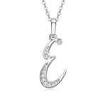 Anziw Name Necklace 26 Letter Initial Moissanite Pendant Real Silver 925