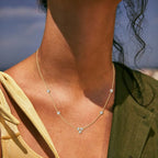 Bezel D Moissanite Pendant Necklace 925 Sterling Silver