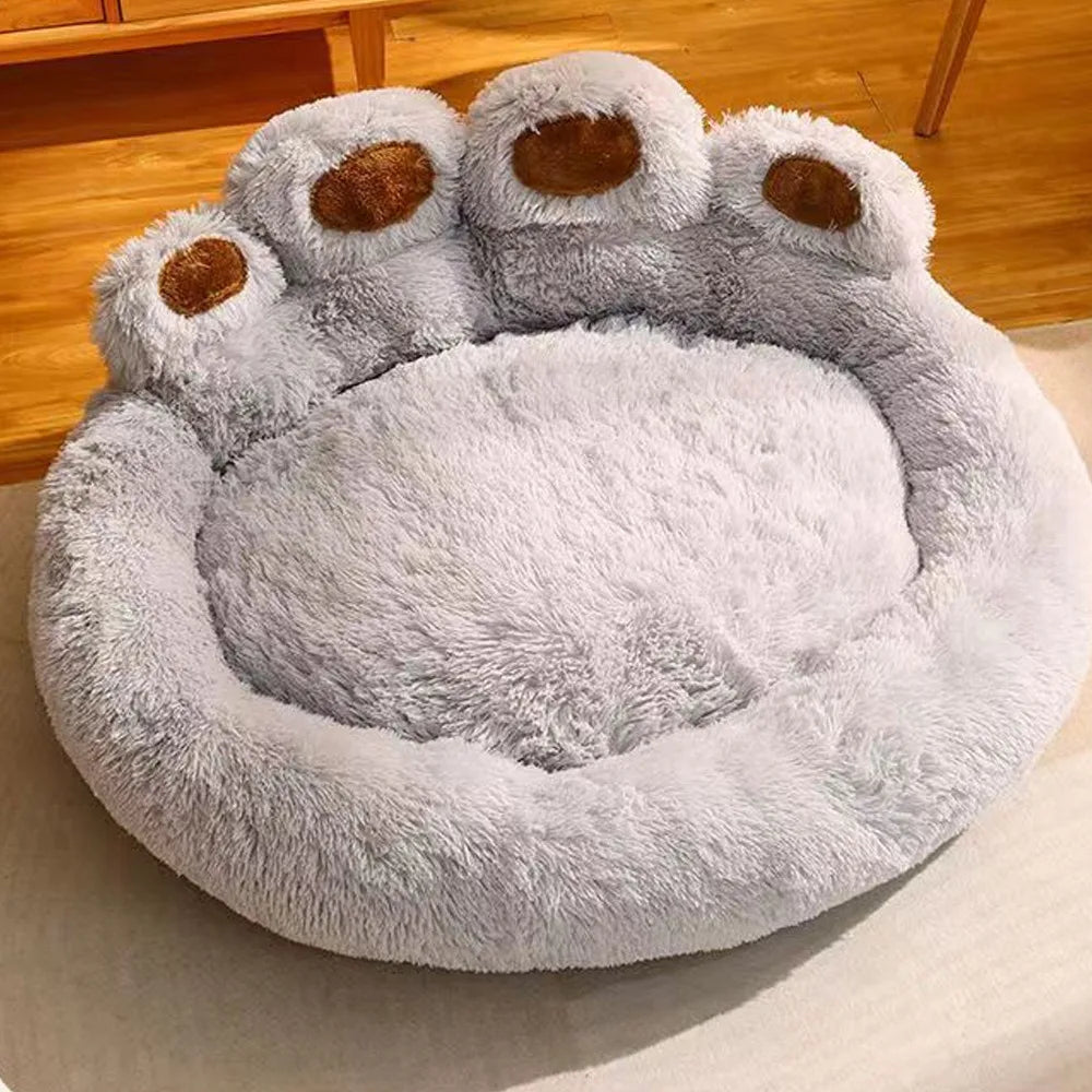 60/90cm Fluffy Dog Bed For Large Round Dog Bed Super Soft Cat House Plush Cat Nest Winter Warm Dog Pet Bed