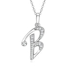 Anziw Name Necklace 26 Letter Initial Moissanite Pendant Real Silver 925