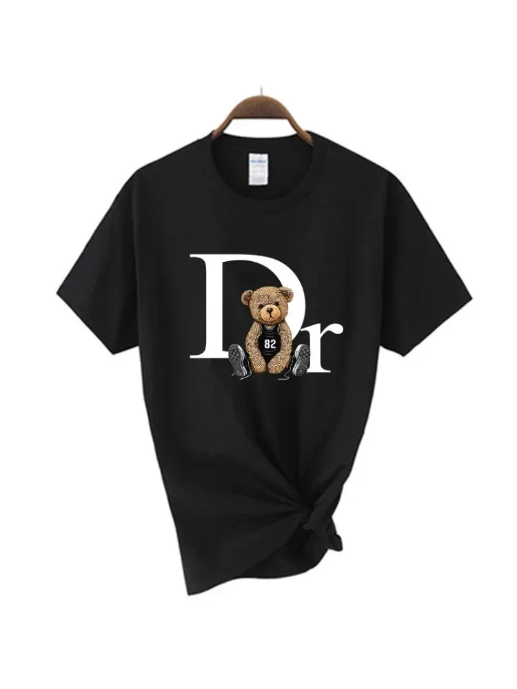 Cute Bear Print Women T-shirt