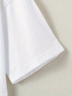 Printed Lemon Drink Print T-shirt Short Sleeve Crew Neck Casual