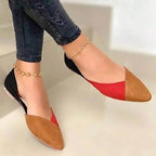 Women Casual Shoes Women Fashion Flat Sandals Mixed Colors Ladies Loafers Pointed Toe Slip Female Office Shoes Casual Sandals - Imbasat