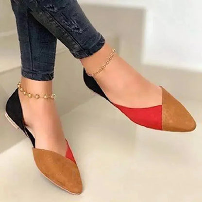 Women Casual Shoes Women Fashion Flat Sandals Mixed Colors Ladies Loafers Pointed Toe Slip Female Office Shoes Casual Sandals