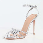 Sequined Crystal Spike High heels