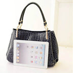 Women Crocodile Pu Leather Messenger Bags Large Capacity Women Bags Handbags Ladies Casual Totes Satchel Women Shoulder Bag - Imbasat