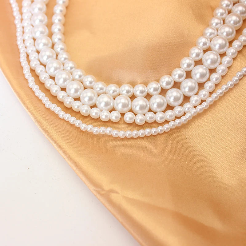 White Pearl Chokers Necklace