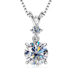 Anziw 1CT 2CT 3CT Moissanite Pendant Necklace