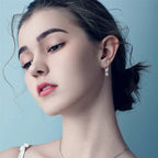 925 Silver 5mm Round Moissanite Four-leaf Earrings