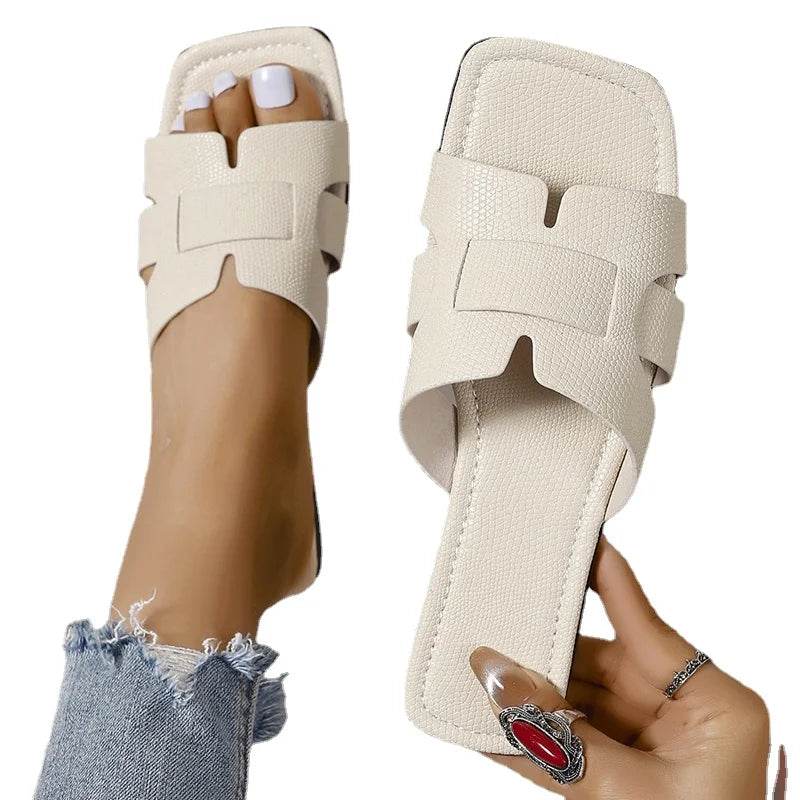 Summer Women Slippers Fashion Beach Flats Shoes 2024 New Casual Sandals Dress Walking Flip Flops Open Toe Slides Mujer Zapatos - Imbasat