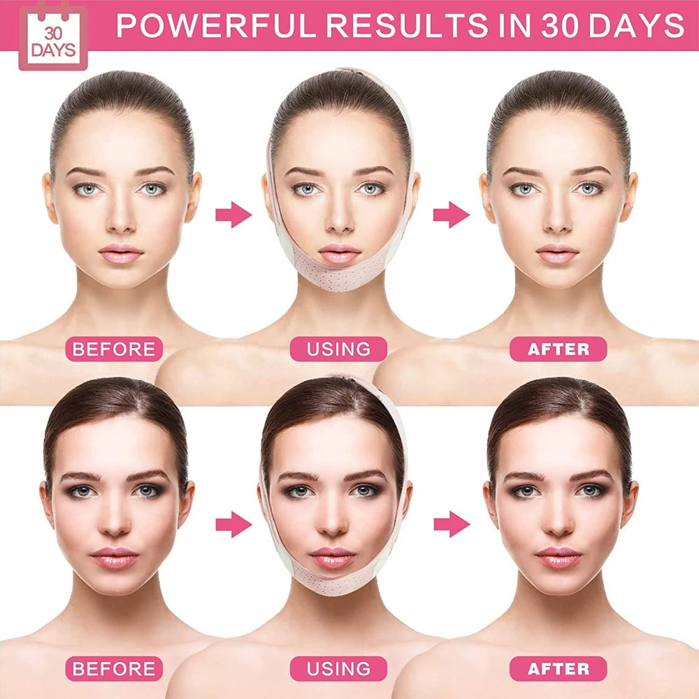 Double chin reducer strap Reusable Face Lifting Elastic Belt