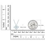 TBCYD 3MM 0.4cttw D Color Clover Necklace