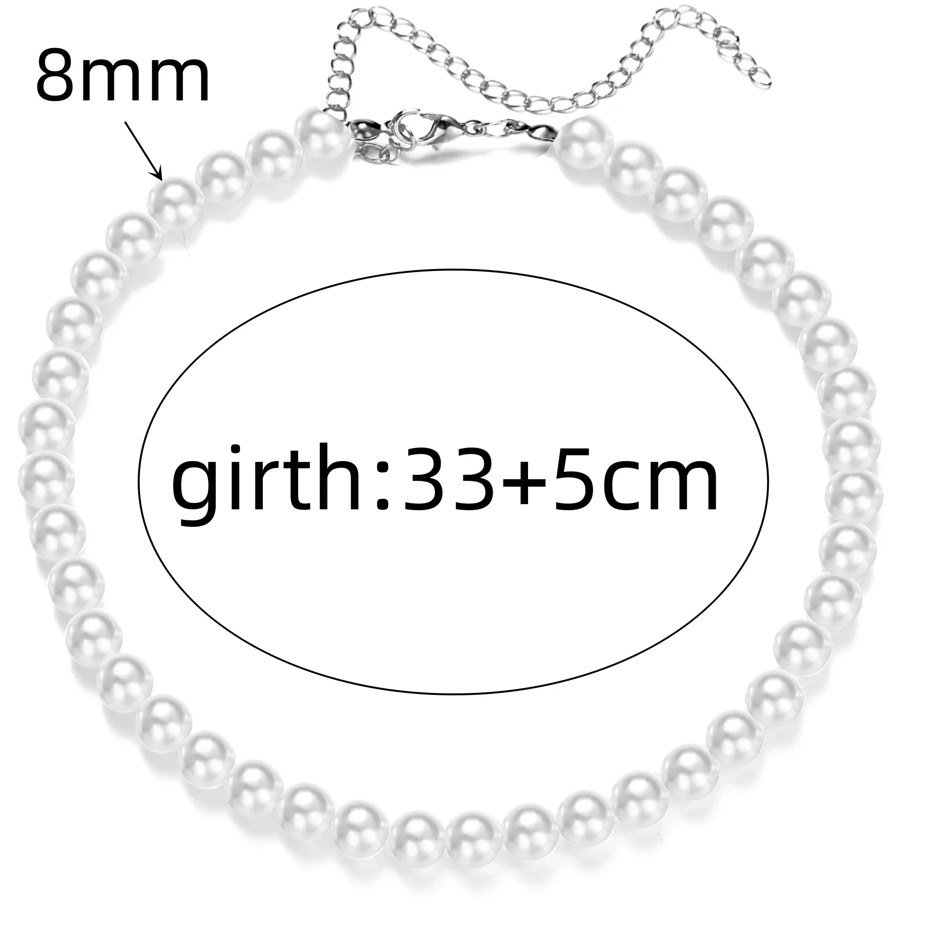 White Pearl Chokers Necklace