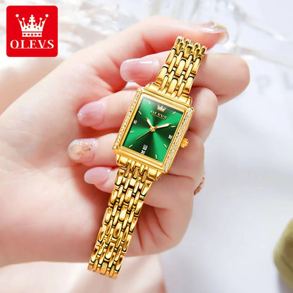 OLEVS 9995 Elegant Quartz Ladies Wristwatch Auto Date Top Brand Original Watch For Women Luxury Waterproof Luminous Watches 2025