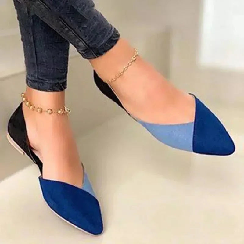 Women Casual Shoes Women Fashion Flat Sandals Mixed Colors Ladies Loafers Pointed Toe Slip Female Office Shoes Casual Sandals