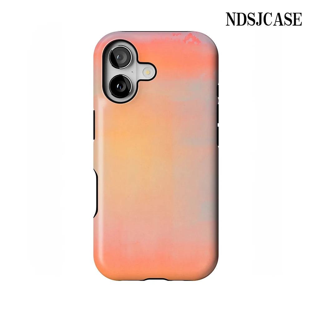 Peach Veil iPhone Case Luxury Double Layer Cover