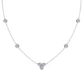 RAPRGOLD GRA Certified 3mm Moissanite Pendant Necklaces