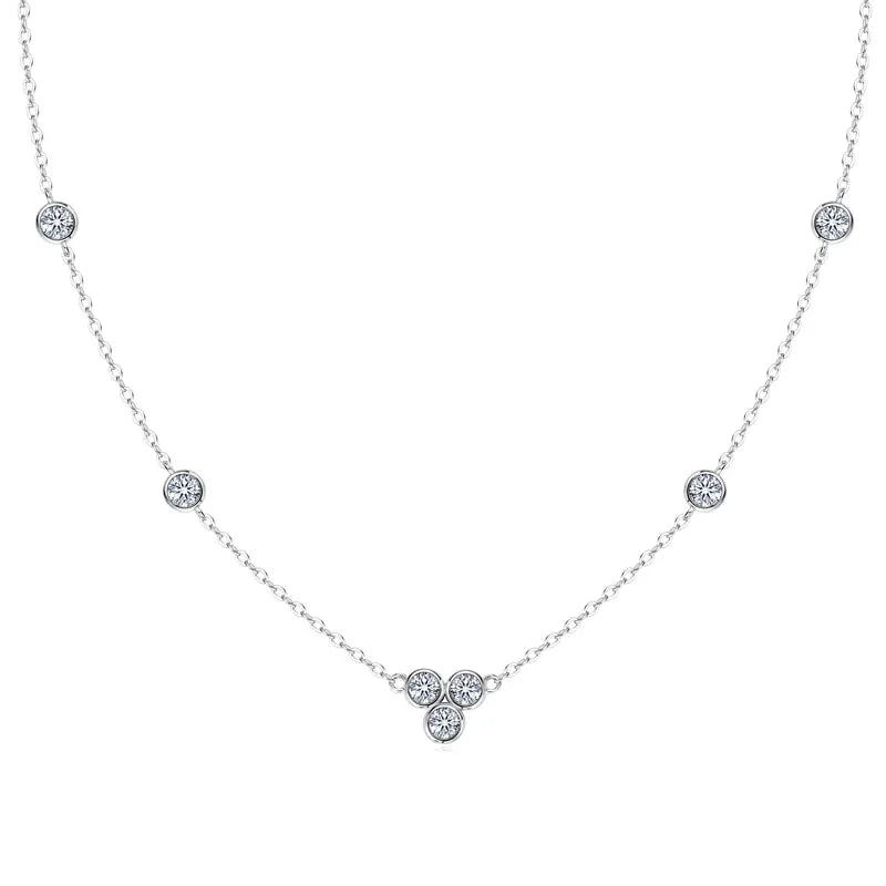 RAPRGOLD GRA Certified 3mm Moissanite Pendant Necklaces