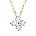 Lnngy Moissanite Four-leaf Flower Pendant Necklace Niche