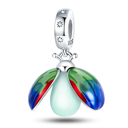 Glow in The Dark Firefly Charm Bead Fit Necklace Bracelet 925 Sterling Silver Chameleon Pendant Beads Women DIY Jewelry Making