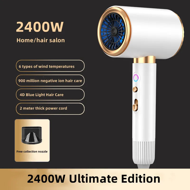 The Latest High-Speed Hair Dryer, High-Power Blue Light Ion Home Hair Salon Hair Dryer, Household Appliance US UK.EU.AU Plug-In