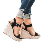 Women Leisure Wedges Heeled Wedge heel serpentine sandals Summer New Sandals Party Platform High Heels Shoes sandalias mujer - Imbasat