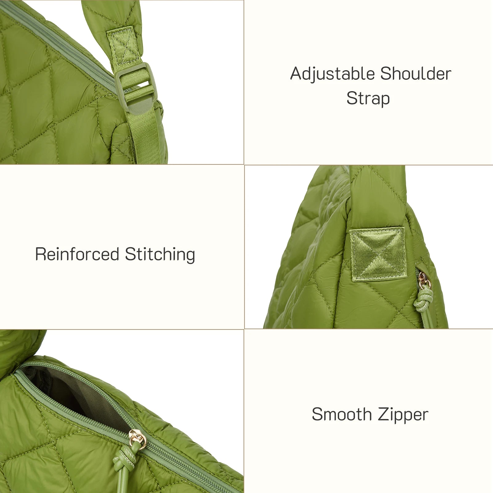 BAGSMART Missnine Quilted Puffer Bag for Women