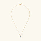 6.5mm 1.0 carat D Moissanite Solitaire Drop Necklaces 18k Gold