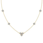 Bezel D Moissanite Pendant Necklace 925 Sterling Silver