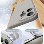 Liquid Silicone iPhone Case Magsafe Magnetic Soft Cover