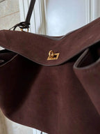 Luxury Brand Rodeo Women Bags Genuine Leather Brown Suede Women Totes Gold Buckle Women Shoulder Bags Fashion Women Handbags - Imbasat