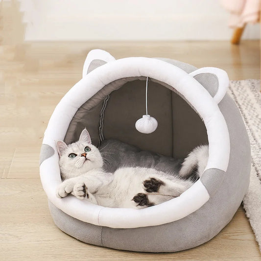 Cat Nest House for Cats Cave Cat Bed Kennel Cats Four Seasons Universal Semi-Closed Cute and Comfortable Cat Nest  Kittens Cave