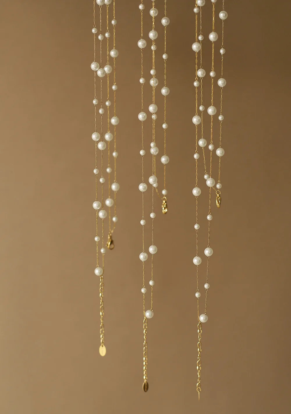 316l Stainless Steel Beautifully Temperament Pearl Chain Necklace