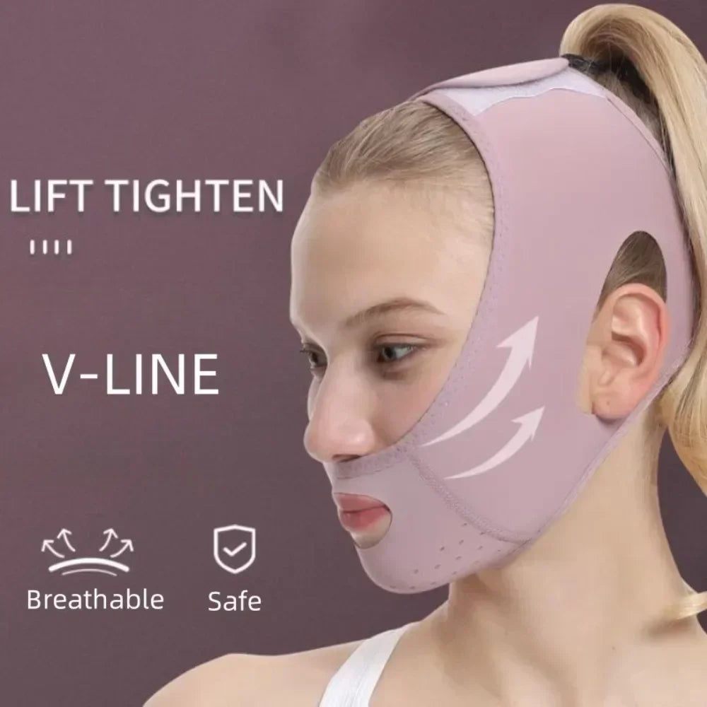 Reusable Face Slimming Bandage V Line Chin Cheek Lift Up Belt Facial Massage Strap Face
