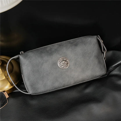 2022 New Men's Clutch Bag Business Casual Clutches Bags Mens Soft Pu Leather Cluth Male Mobile Phone Bag Hand Bag Purse Wallet