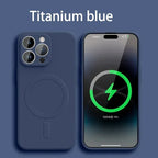 Liquid Silicone iPhone Case Magsafe Magnetic Soft Cover