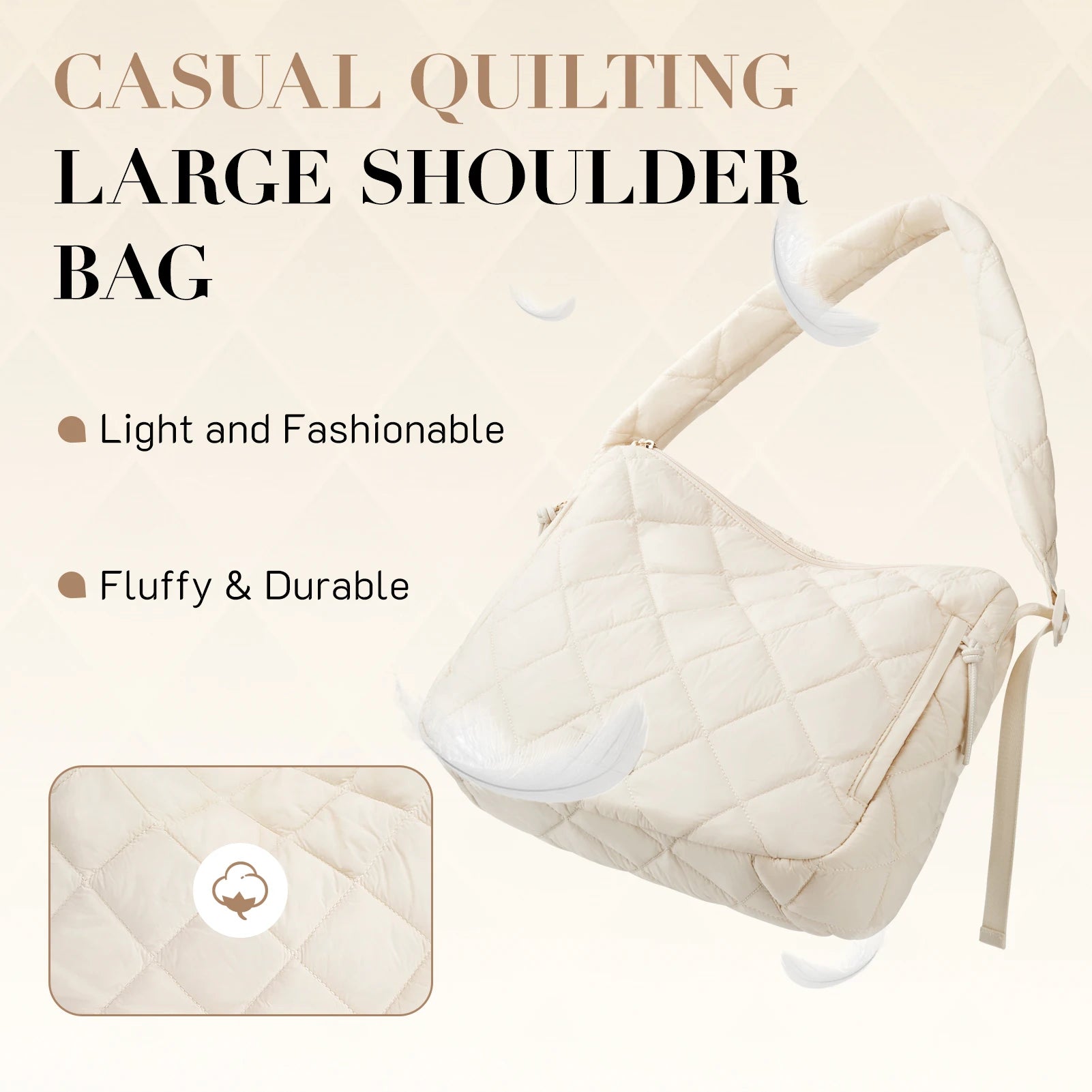 BAGSMART Missnine Quilted Puffer Bag for Women
