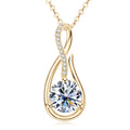 Silver 925 Infinity Necklace for Women 8mm 2CT D Color Moissanite Pendant Necklace