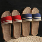 36-45 Flat Sandals Beach Slippers Summer Home Linen Lightweight Eva Non-Slip Slides For Men Women Indoor Outdoor Flip Flops - Imbasat