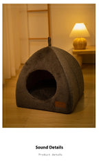 Triangle Cat Nest Closed Cat House Pet Nest Warm and Thickened