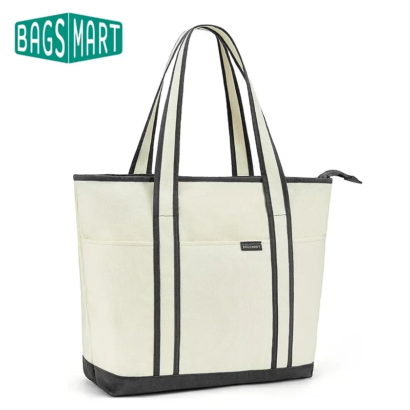 BAGSMART Women's Canvas Tote Bag