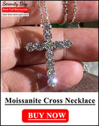 VVS1 Moissanite Pendant Necklace S925 Sterling Silver Plated 18K