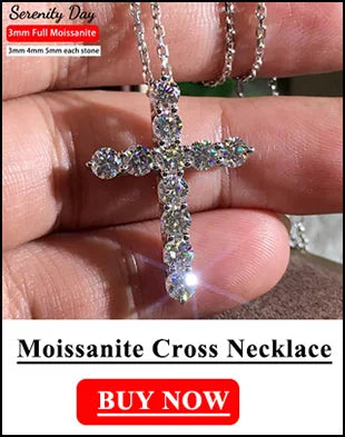 VVS1 Moissanite Pendant Necklace S925 Sterling Silver Plated 18K