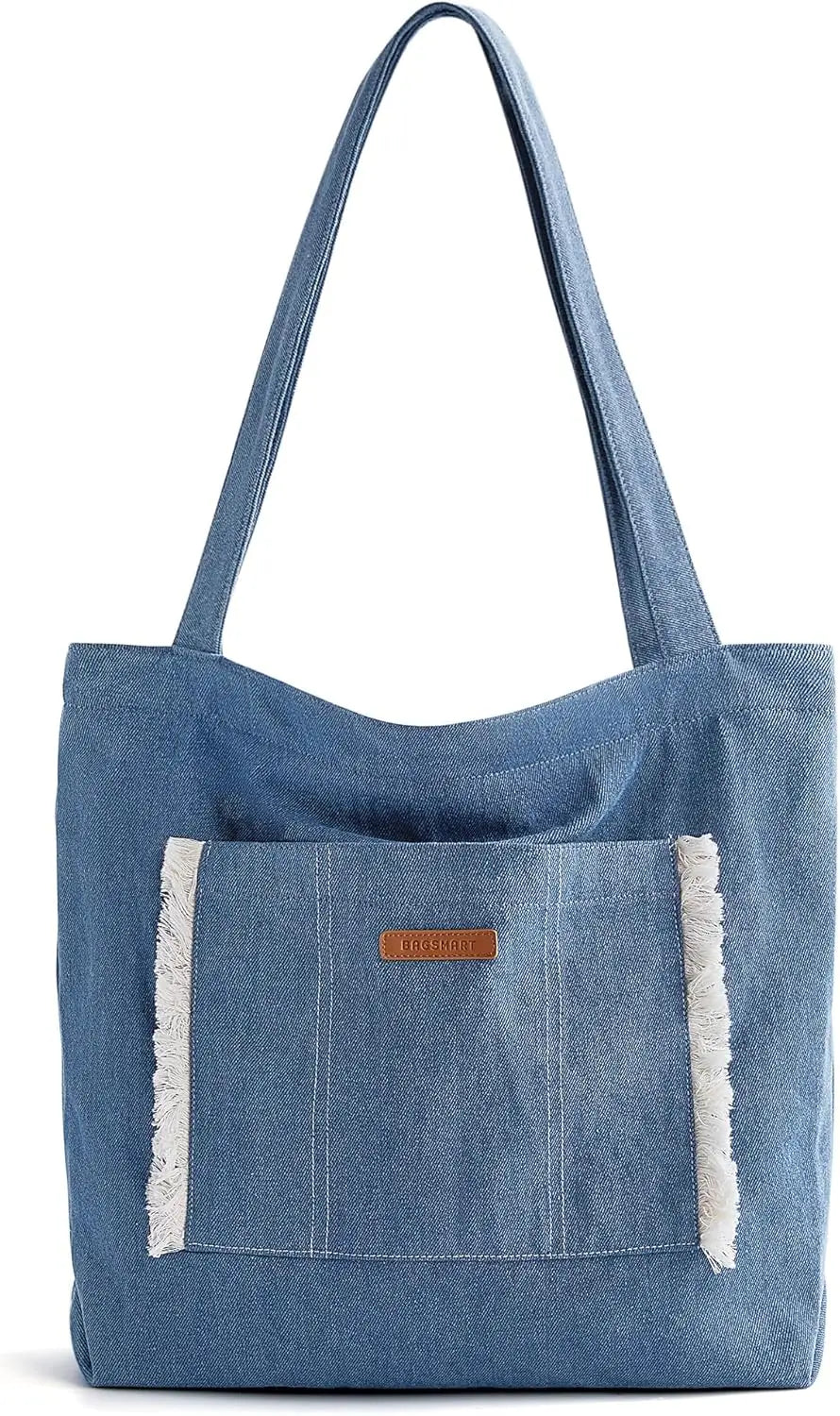 BAGSMART  Casual Lightweight Denim Shoulder Handbag