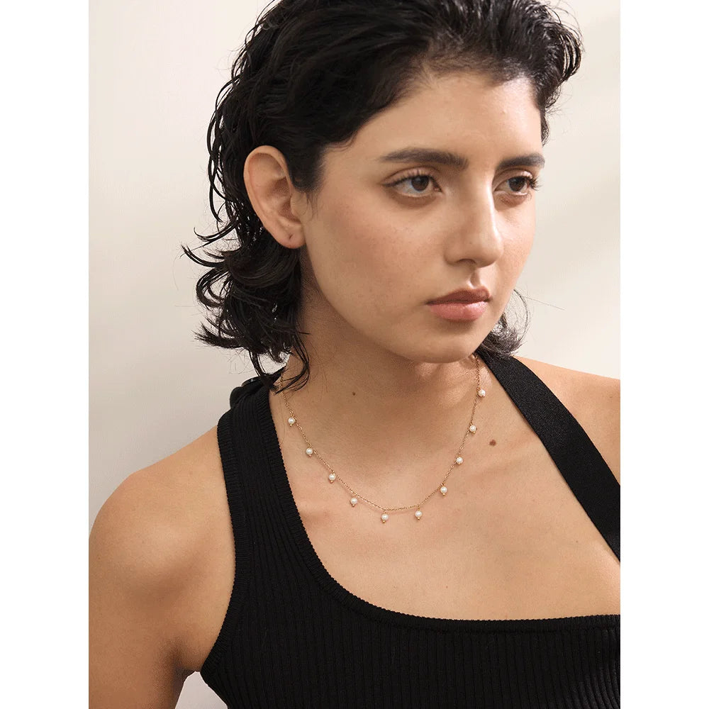 Yhpup Shell Pearls Handmade Necklace