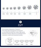 Tbestone 1ct Moissanite Diamond 925 Sterling