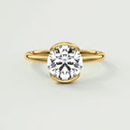 18k Gold Plated Wedding Ring 1.0CT D Color Moissanite Solitaire Ring