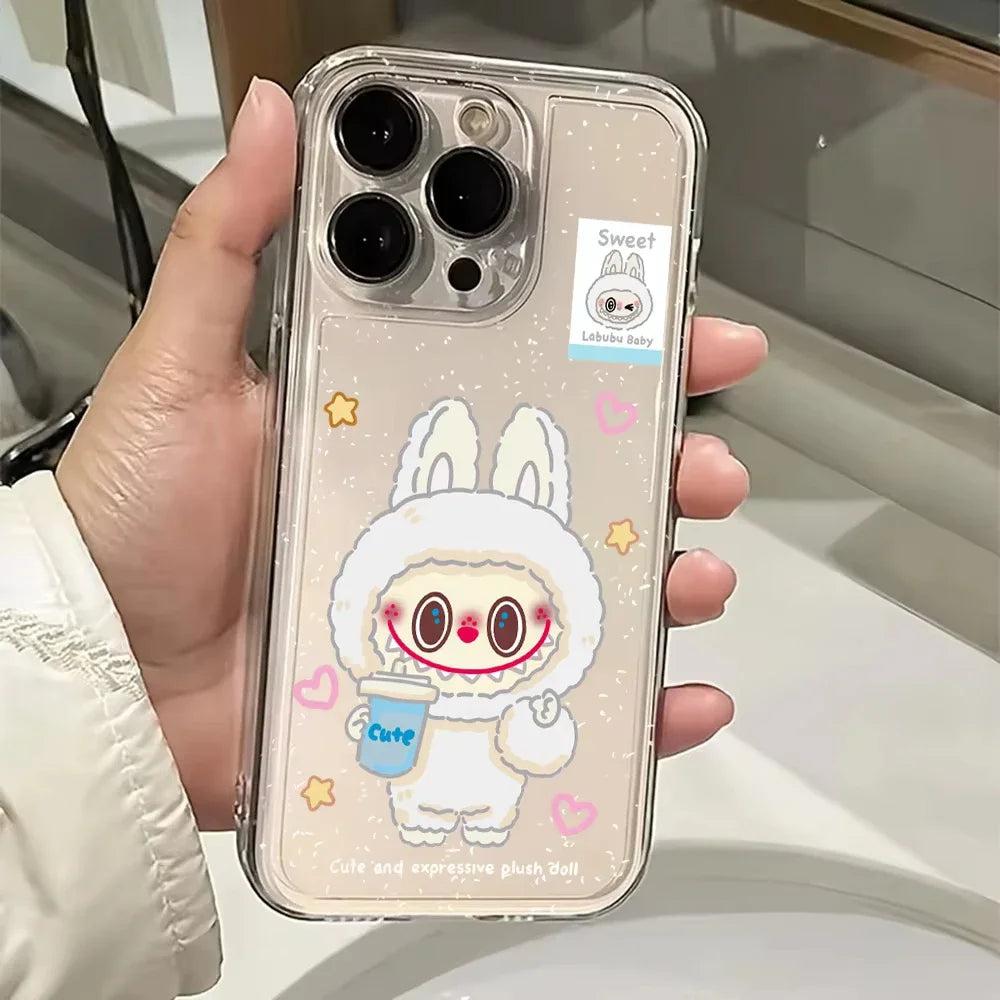Lovely Cartoon Labubu Phone Cases For iPhone
