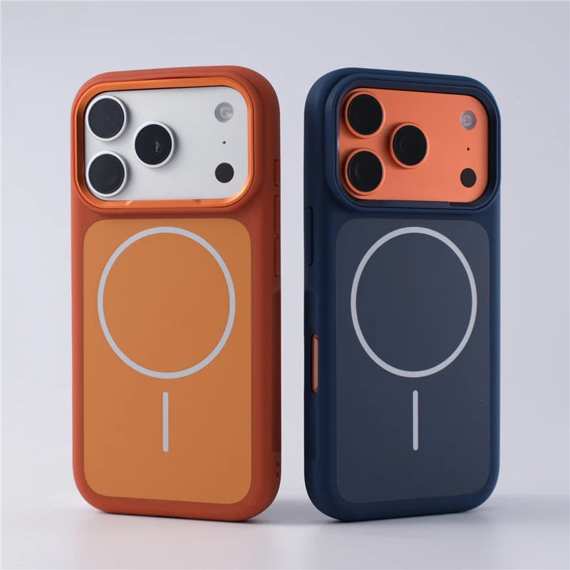 Original Double Color Matte iPhone Magsafe Case Magnetic Hard Cover