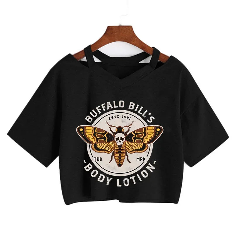 T-Shirt Harajuku Gothic Cropped Graphic Korean Style